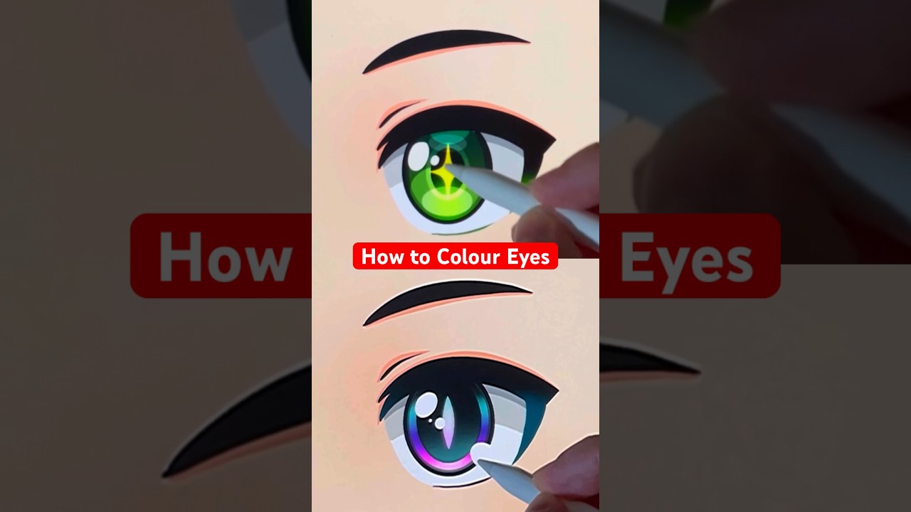 How to COLOUR Anime Eyes easy #howtodraw #digitalart #drawing