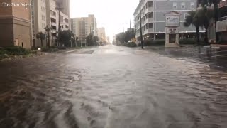 Drains work to keep up with flooding in Myrtle Beach as Hurricane Dorian nears