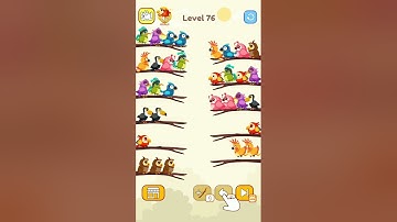 Bird Sort Color Level 71 - 80┃Complete Level┃Sorting Games