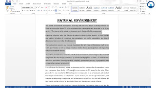 Selection of Text Word 2013