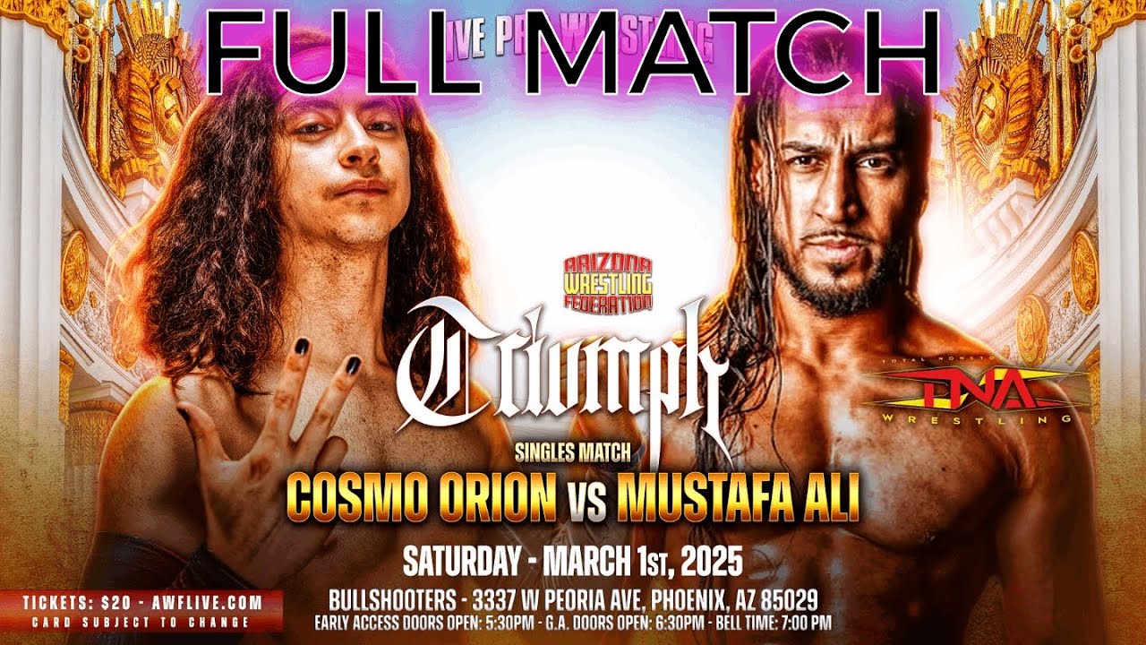 FULL MATCH | Cosmo Orion VS Mustafa Ali | Arizona Wrestling Federation