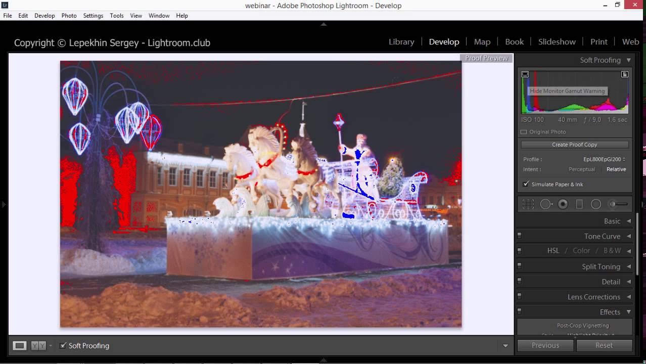 Soft proofing в Lightroom (цветопроба / имитация печати) - YouTube