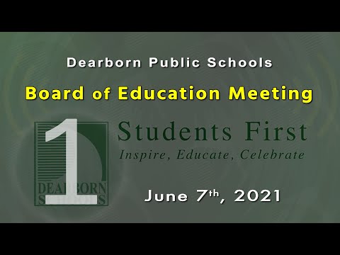 Video June 7, 2021, P12 Board of Education Meeting. Part 1 - youtube