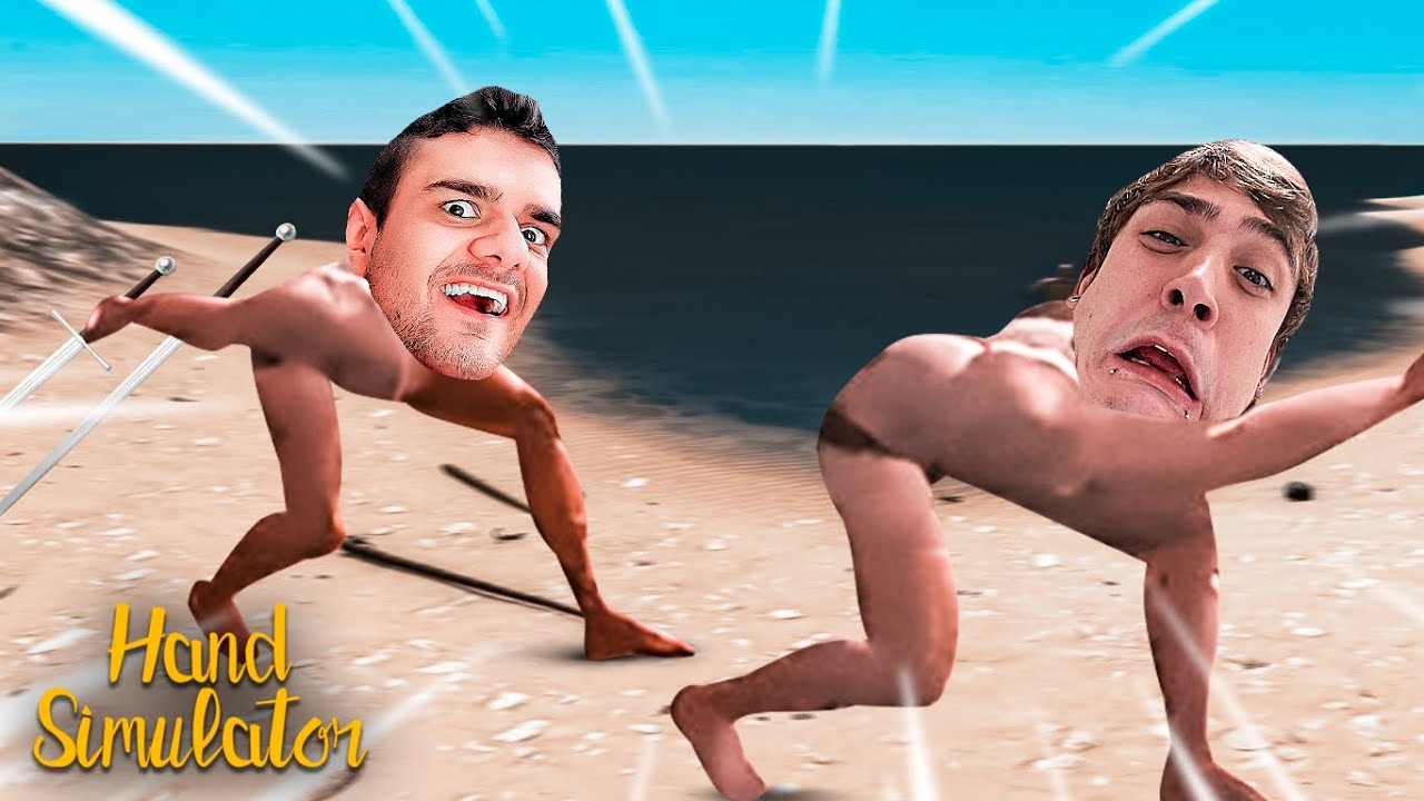 O JOGO MAIS BUGADO DO MUNDO! - Hand Simulator c/ Vx, Coelho, MrFalll e Falcon Gameplays Engraçadas