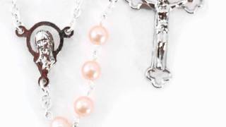 Pink Glass Baby Rosary
