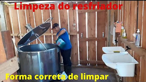 Como lavar o resfriador de leite?