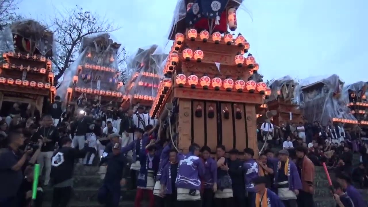 2025西条祭り　令和七年度伊曾乃神社例大祭　北の町中組屋台土手降ろし