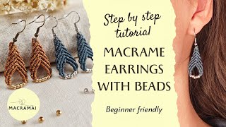 Micro Macrame Earrings Tutorial for Beginners | So Easy!