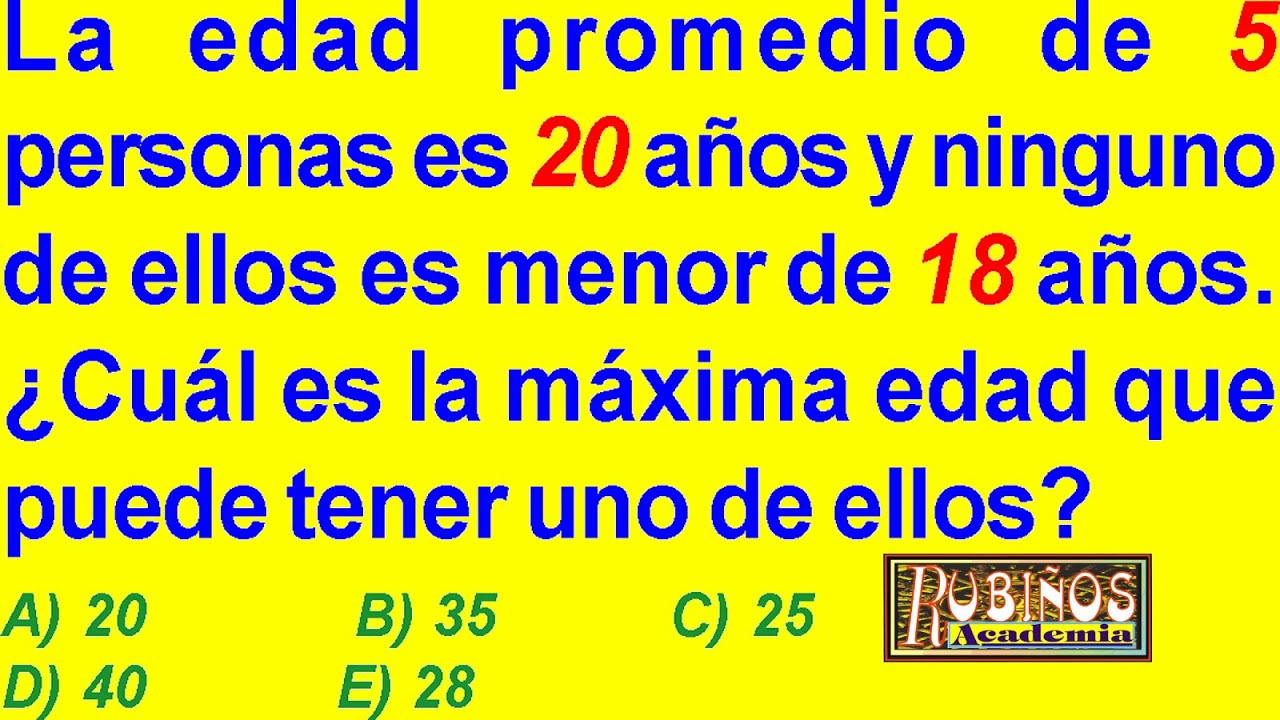 PROMEDIO ARITMÉTICO - PROBLEMA RESUELTO - TIPO EXAMEN DE ADMISIÓN A LA UNIVERSIDAD