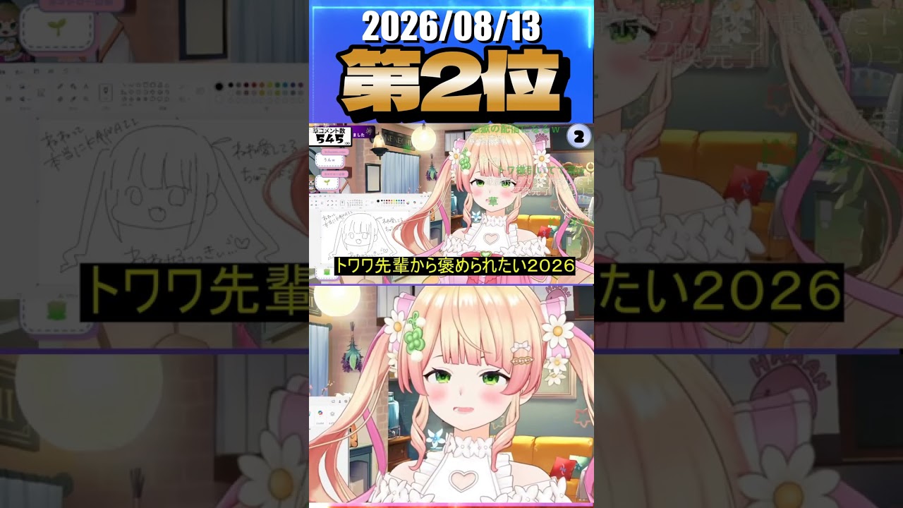 8/13 草コメント数ランキング第2位 #桃鈴ねね 0時間31分ごろ