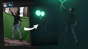 CREATING Glowing Baloon Photo Manipulation || Photoshop and Blender 3D Art