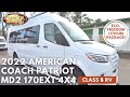 New 2022 American Coach Patriot MD2 170EXT 4 Wheel Drive Class B RV with Eco-Freedom Lithium Package