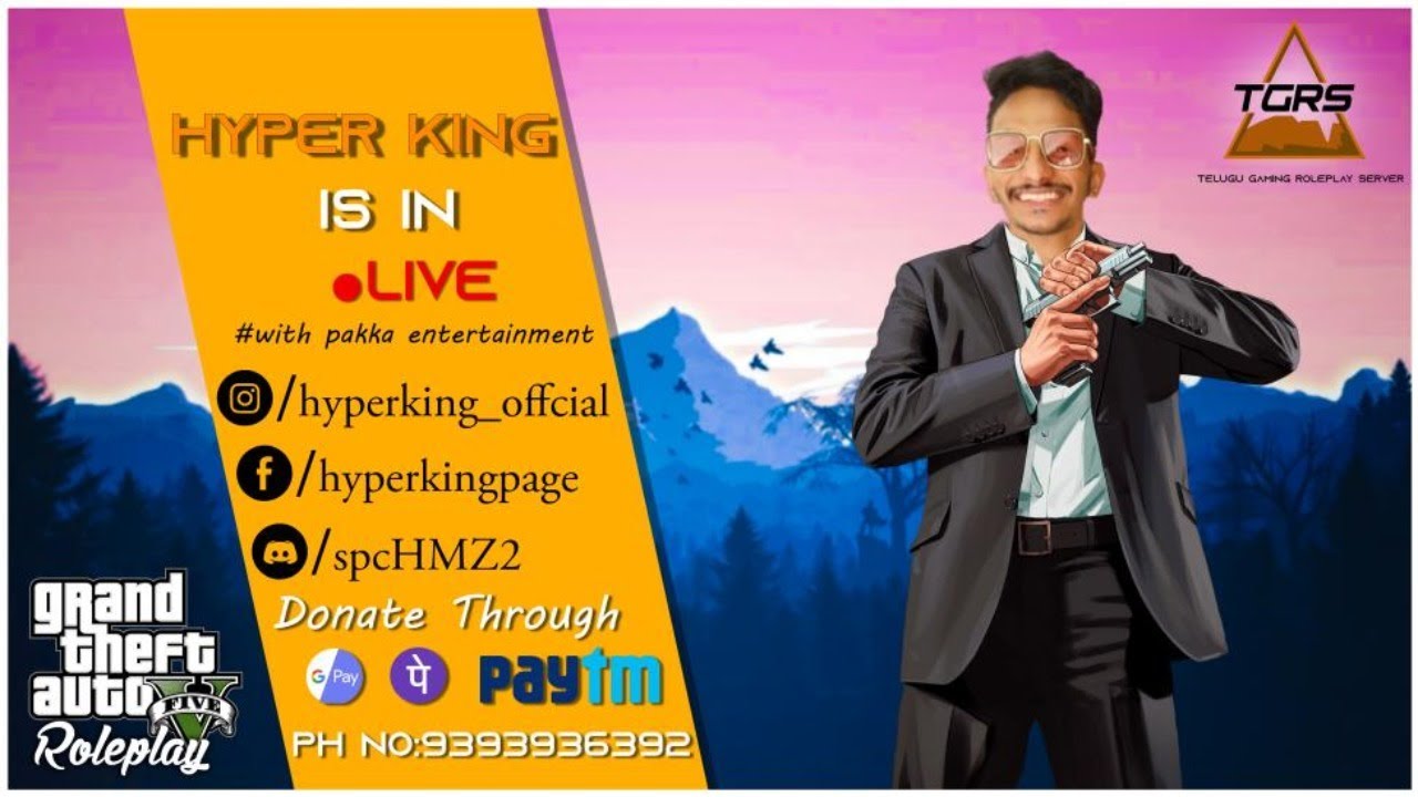 GTA 5 Live Hyper King Telugu Gamer live stream 