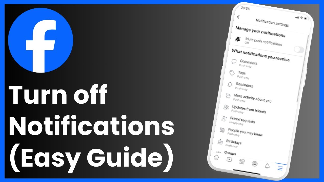 How To Turn Off Facebook Notifications ! - YouTube