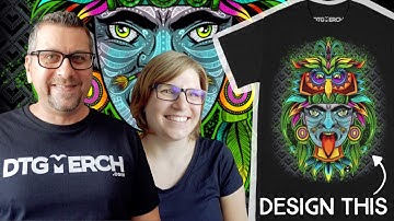 How We Create T-Shirt Designs For Direct To Garment + Print on Demand - Procreate T Shirt Design