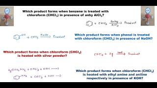 Reactions Of Chloroform With Benzene, Phenol, Amine And Silver