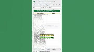 HURUF BESAR DI AWAL KATA‼️ #belajarexcel #exceltips #excelhacks #exceltutorial #excel
