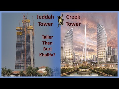 Taller than Burj Khalifa? Jeddah Tower vs  Dubai Creek Tower | World Tallest Building #jeddahtower