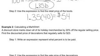 Lesson 5.2 Markups & Markdowns