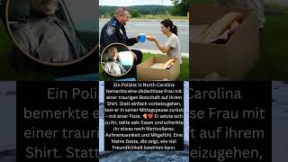 😭 Polizist bemerkt obdachlose Frau – Was er in seiner Mittagspause tut, rührt Millionen 🍕❤️
