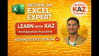 Day #3 Ses#1 | Excel Data Analysis: Essential Statistics Functions Guide | #codingmaktab #kazonline