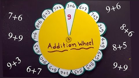 Addition wheel | Math wheel addition | Maths working project | Teaching resources