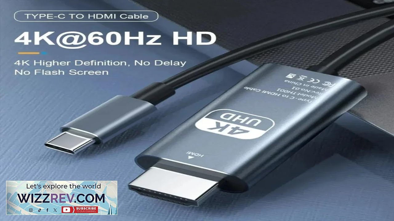 USB C To HDMI Adapter 4K 60Hz Type C Cable HDTV Converter Review