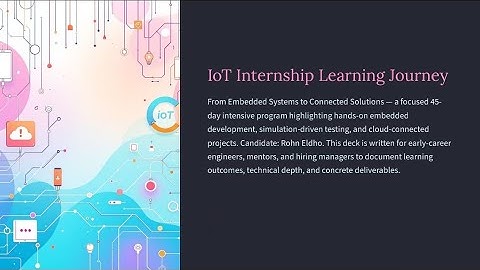 IoT Internship Journey Emertxe