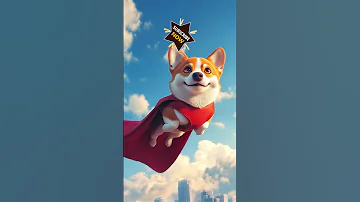 Corgi Superhero Flying To The Rescue 