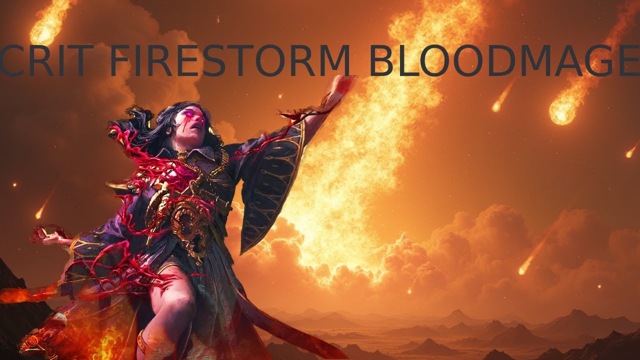 ONE CAST=34MIL DPS Crit Volatile Dead/Firestorm Bloodmage(Trampletoes&Choir Setup) PoE 2 Final Build