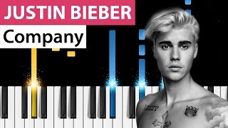Justin Bieber - Company - Piano Tutorial - Easy Version screenshot 4
