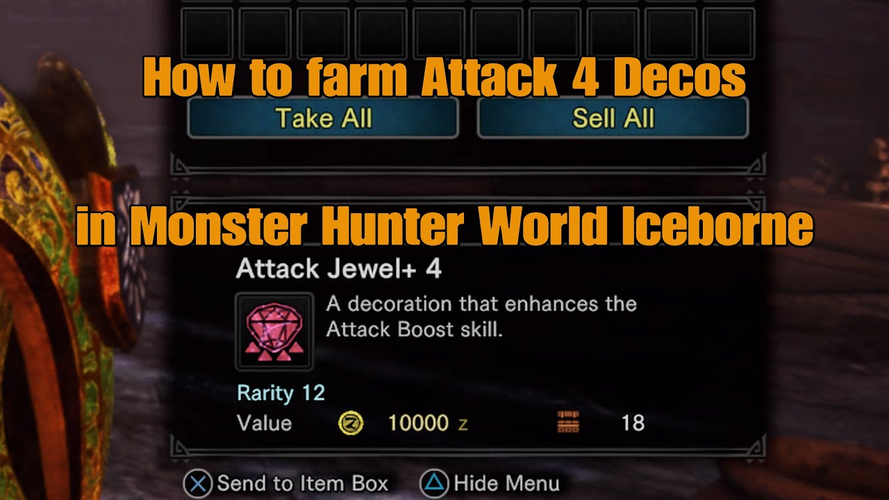 Best Attack4/Expert4/Rarity12 Jewel farm in MHW YouTube