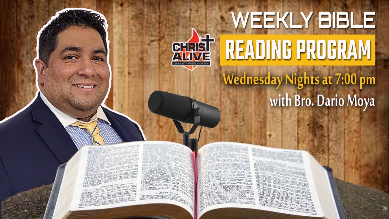 Wednesday Night Bible Reading with Bro Dario YouTube