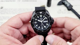 Montre Homme MWC Militaire 300m étanche - Boîtier Acier Noir 45mm, Bracelet NATO, Avec Boîte Neuve