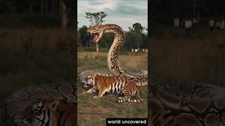 This HUGE Python is About to SWALLOW a Tiger Whole! #shorts Net Worth