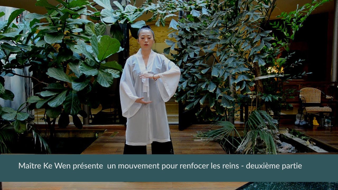 Maître Ke Wen présente un mouvement pour  renforcer les reins (deuxième mouvement)