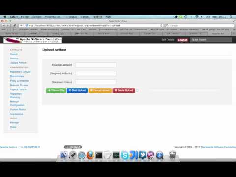 Archiva drag&drop upload artifacts