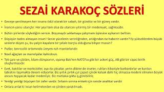 Sezai Karakoçun Sözleri