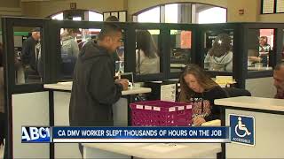 A california dmv worker slept for thousands of hours on the job four
years, according to new state audit.