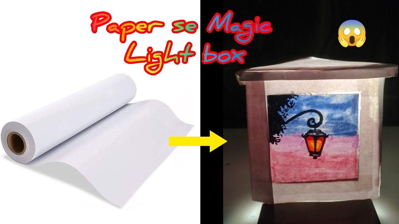 "Paper Se Magic Light Box | DIY Lamp Making at Home | Easy Craft Idea for Room Decor"