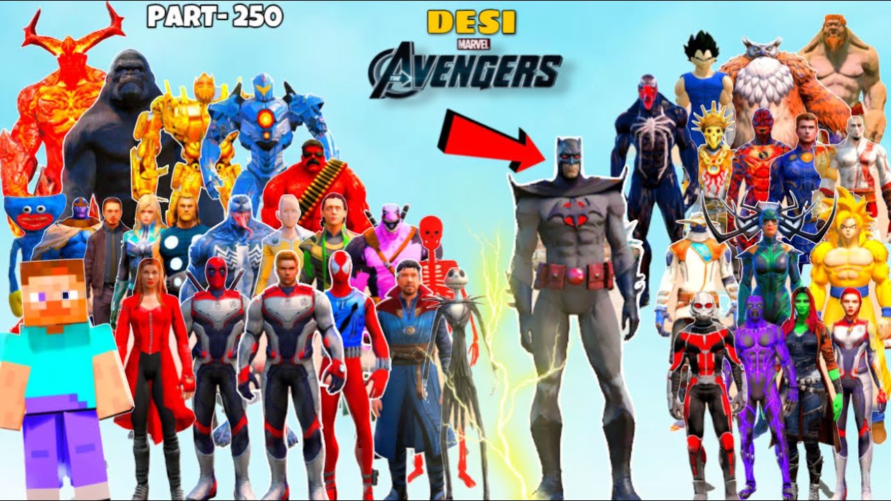 DESI Avengers and Kratos FIGHT with Evil Batman and Save Los Santos in GTA 5 | GTA V 