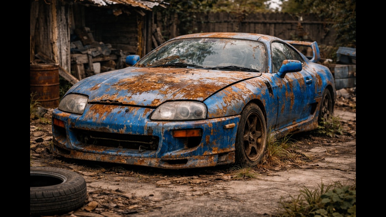 ASMR Full Restoration video of 1994 Toyota Supra MK IV – Blue Color From Rust Into a  Masterpiece