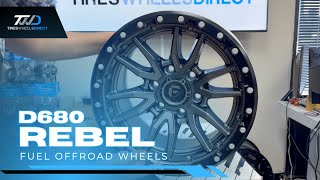 Fuel Offroad D680 Rebel Wheels Rugged Matte Gun-Metal Bead-Ring Style