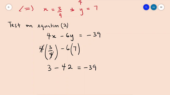 Solving Simultaneous Equations by Elimination Method