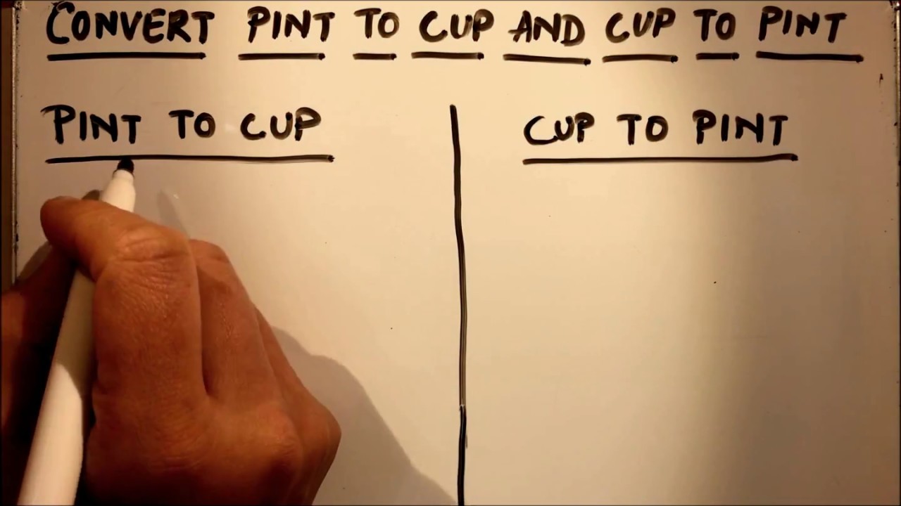 HOW TO CONVERT PINT TO CUP AND CUP TO PINT / PINT TO CUP