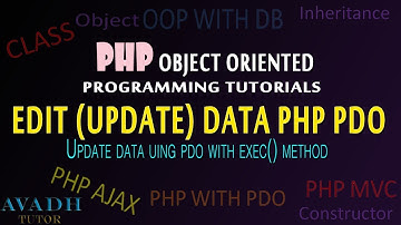 edit records using php pdo | update query with php pdo | change data using php mysql pdo | avadh