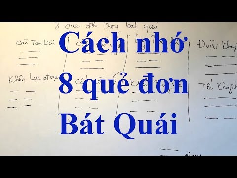 Video HỌC KINH DỊCH B2: Cách nhớ 8 quẻ đơn bát quái và bấm... - youtube