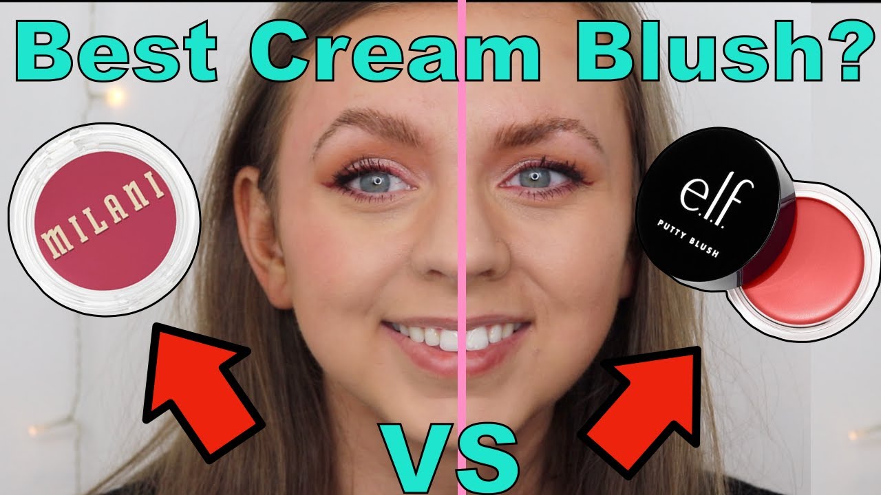 Milani Cheek Kiss Cream Blush VS e.l.f. Putty Blush Best Drugstore