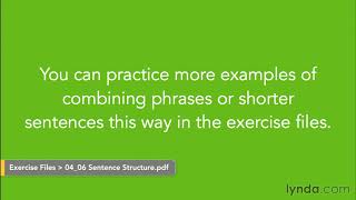 05 06 Varying sentence structure