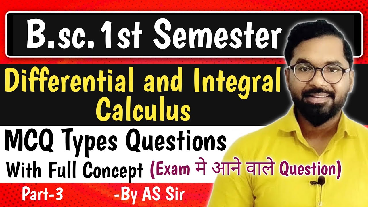 B.sc.1st Semester Maths | Differentail & Integral Calculus | MCQ Types Questions | ddu gkp | Part-3